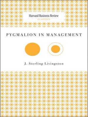 cover image of Pygmalion in Management